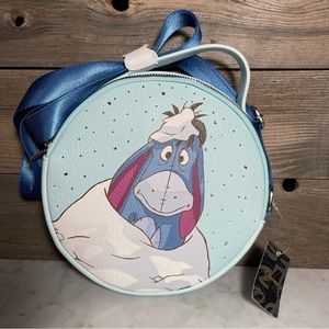 Buckledown Eeyore Snow Pose with Rhinestones Crossbody Bag